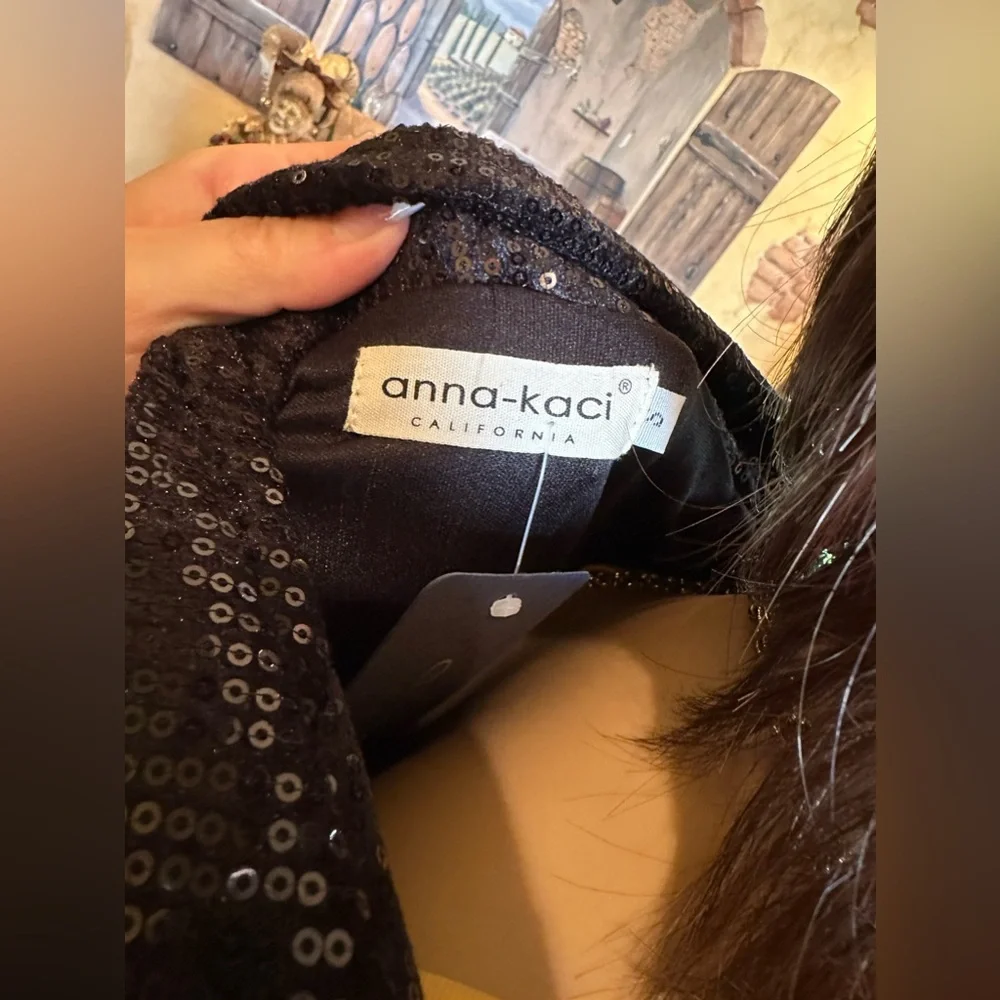Anna-Kaci Black Sequin Blazer - Picture 8 of 8